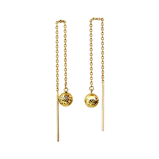 Durchzieh. Ohrhänger aus 375/- Gelbgold – filigran & modern