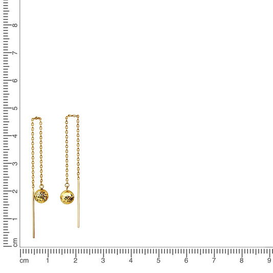 Durchzieh. Ohrhänger aus 375/- Gelbgold – filigran & modern